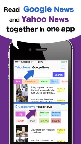 -GYNEWS USA-It’s simple,but a convenient newsreader (Google and Yahoo version)のおすすめ画像1