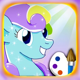 ` Pony Coloring book for Kids and Toddler Activities - Girl edition LITE