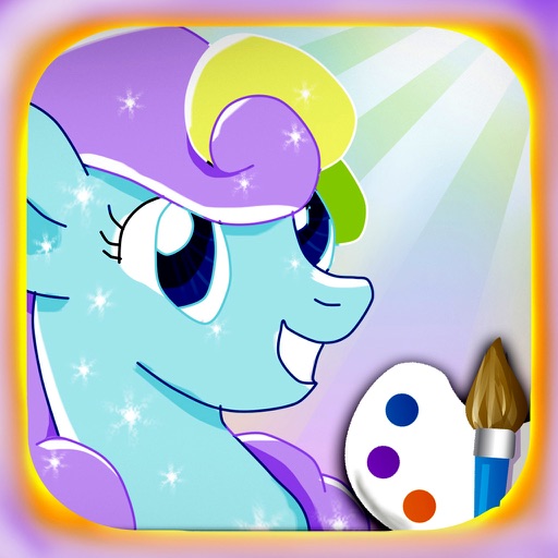 ` Pony Coloring book for Kids and Toddler Activities - Girl edition LITE