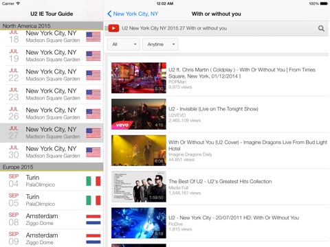 U2 IE Tour Guide iPad screenshot 2