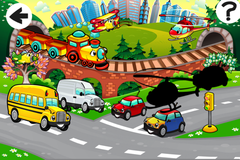 A Busy City Shadow Game: Learn and Play for Children with Vehicles screenshot 2
