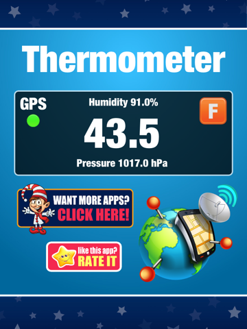 Thermometer Free - Temperature, pressure, humidity measure. Barometerのおすすめ画像1