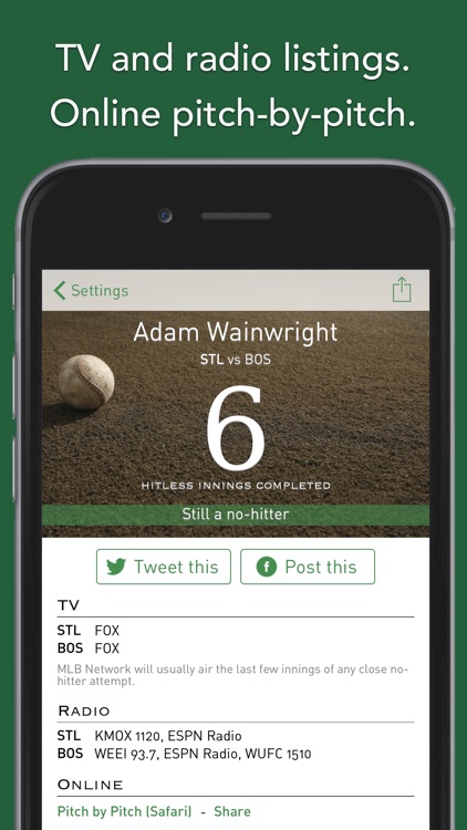 No-Hitter Alerts