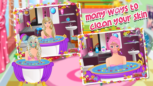 Princess Bathing Spa - Makeover,Make Up,