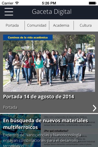 Gaceta Digital UNAM screenshot 2