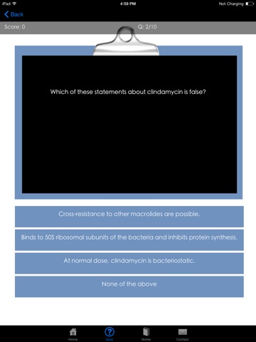 Pharmacology Quiz Lite For iPad screenshot 2