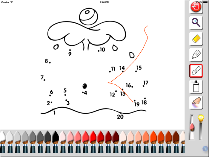 Colorings and drawing by numbers and dots