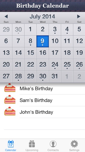 Birthday Reminder & Calendar+(圖1)-速報App