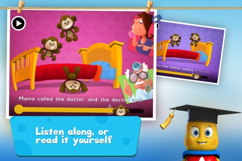 5 Little Monkeys Jumping On The Bed: TopIQ Story Book For Children in Preschool to Kindergarten HD screenshot 4