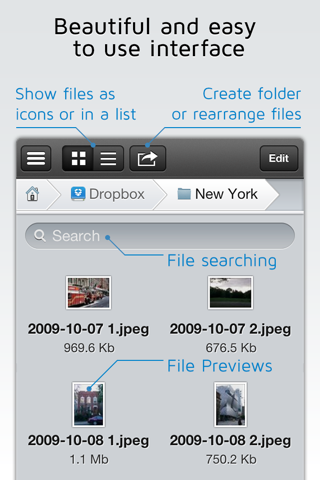 iStorage 2 for FTP, WebDAV, Dropbox, MS Skydrive and Cloud screenshot 2