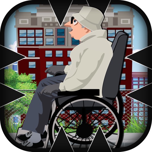 Wheelchair Uncle Grandpa Falling - Angry Old Man Survival Craze PRO icon