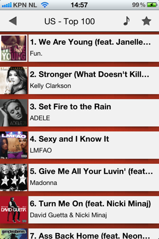 Music top 100 hits PRO version screenshot 2