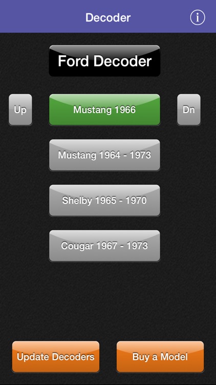Option Decoder for Ford Classics