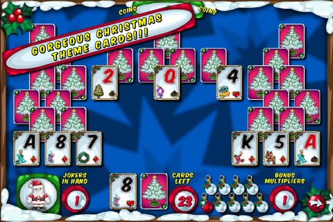 Christmas Solitaire - Tripeaks and Pyramid Winter Holiday Card Game screenshot 2