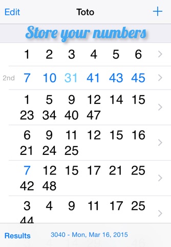 TOTO Results screenshot 2