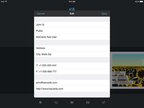 Скриншот из KaiCards Pro - business card maker