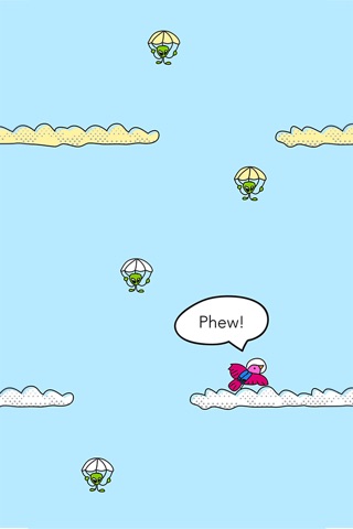 Amazing Doodle Skydive - Space Bird vs. Aliens with Parachutes screenshot 3