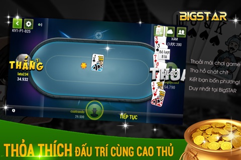 BigStar - Phỏm Xâm Liêng Poker Tiến Lên Mậu Binh screenshot 4