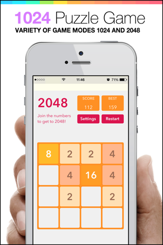 1024 Puzzle Game Plus - mobile logic Game - join the numbers screenshot 4