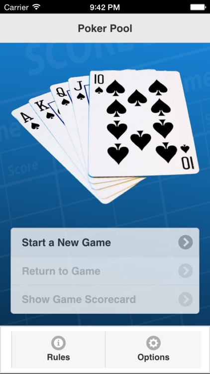 Poker Pool Scorecard