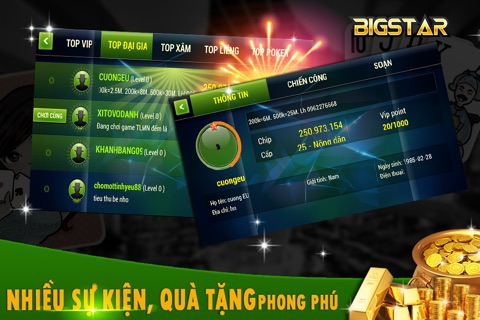 BigStar - Phỏm Xâm Liêng Poker Tiến Lên Mậu Binh screenshot 3