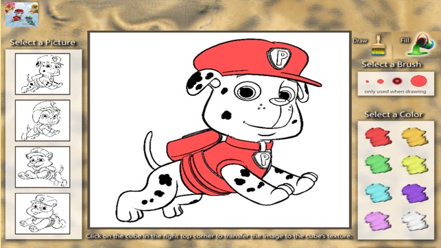 Paw Puppy the beautiful patrol Coloring Game(圖2)-速報App