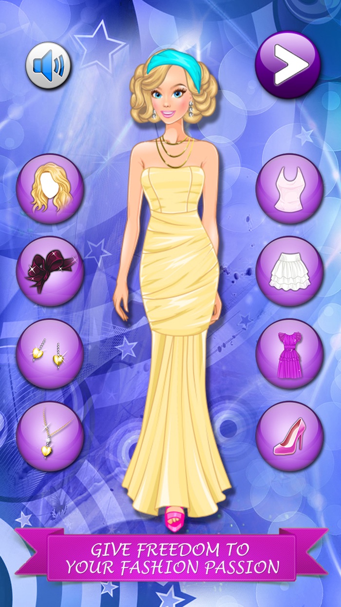 Blonde Girl Fashion Hairstyle. Dress up game for girls and kids.