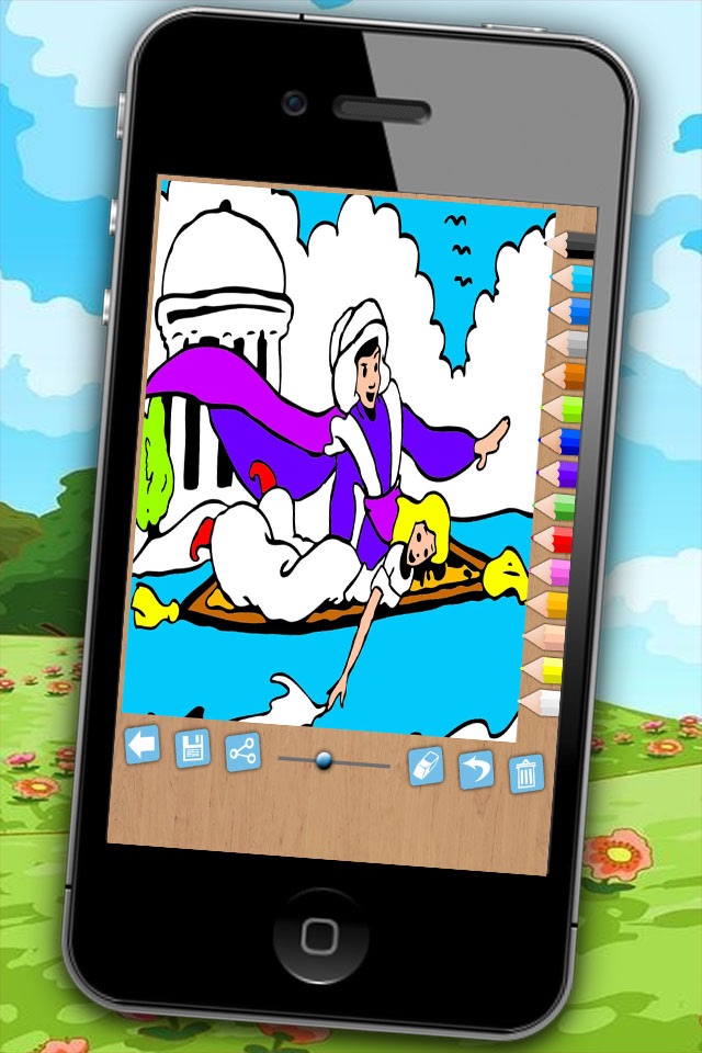 Pintar cuentos de hadas: juego educativo para colorear a Rapunzel o Cenicienta para niños screenshot 3