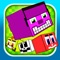 Funny Pixel Faces on Blocks Match 3 Puzzle Game
