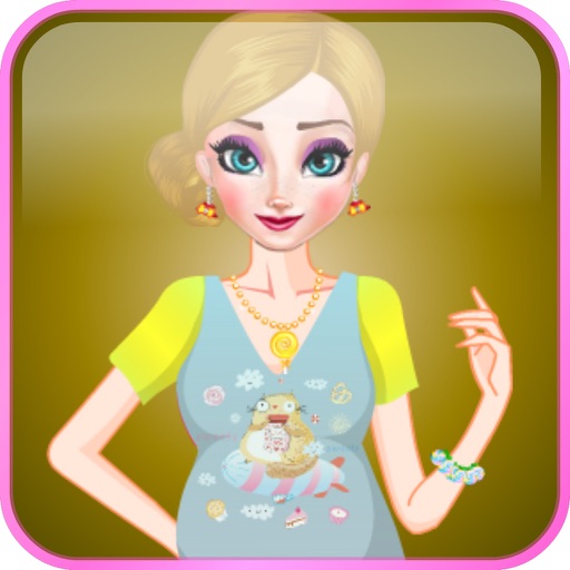 Queen Pregnant Dress Up Icon