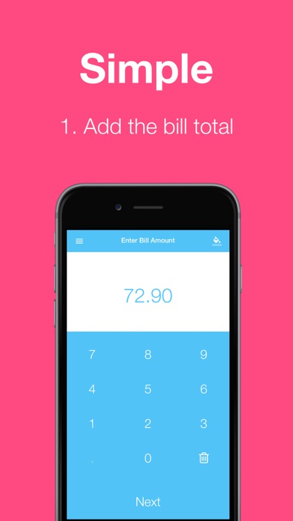 Split Bill - The Best Tip Calculator And Bill Splitter For iOS screenshot-0