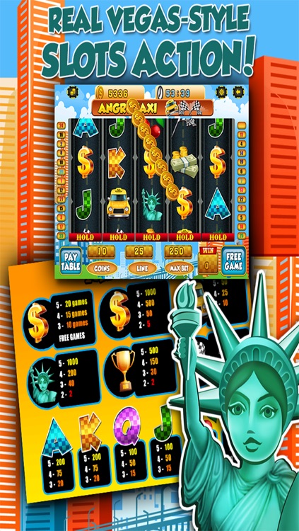 Angry Taxi Slots - New York City Dash Casino Slot Machine Game Free