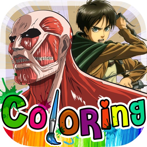 Coloring Anime and Manga Book : Collection Japanese Cartoon Attack on Titan For Kids icon