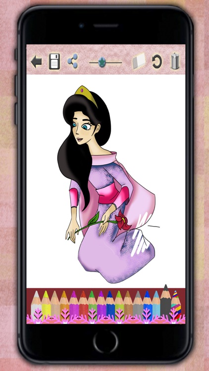 Drawings to paint princesses – magic brush