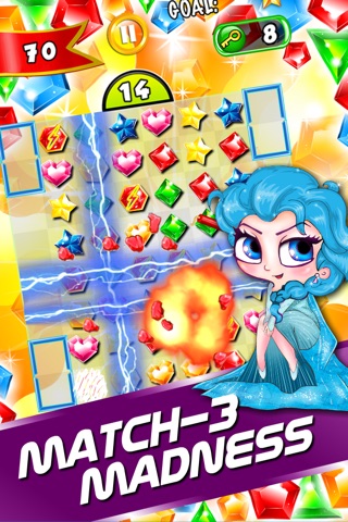 Jelly Jewel's - diamond match-3 game and kids digger mania hd free screenshot 2