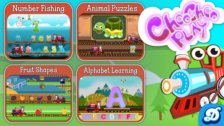 Choo Choo Train Play - Alphabet Number Animal Fruit Learning Game