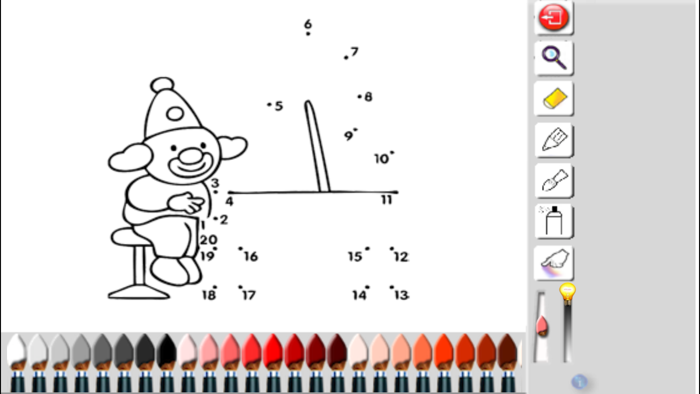 Drawing by numbers points for children