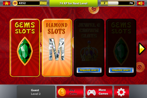 'Gems and Jewels Slots: Big Money Lucky Vegas Slot Machine Games screenshot 2
