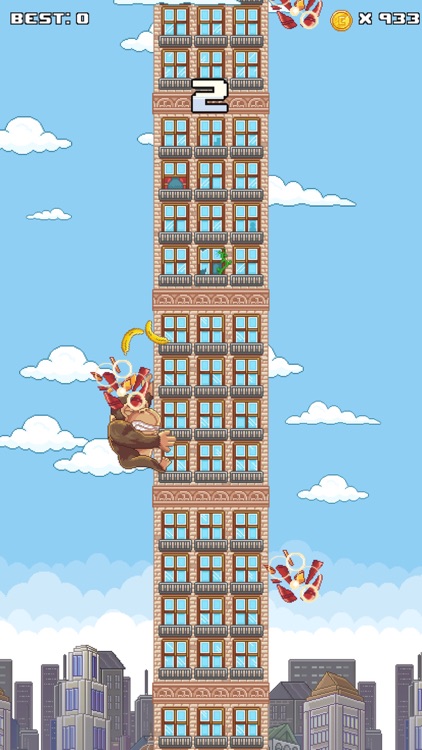 Super Kong Climb - Endless Pixel Arcade Climbing Game