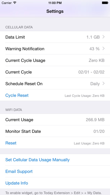 My Data Widget