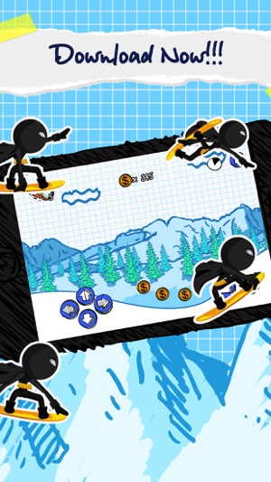 Amazing Stickman Snowboard(圖4)-速報App