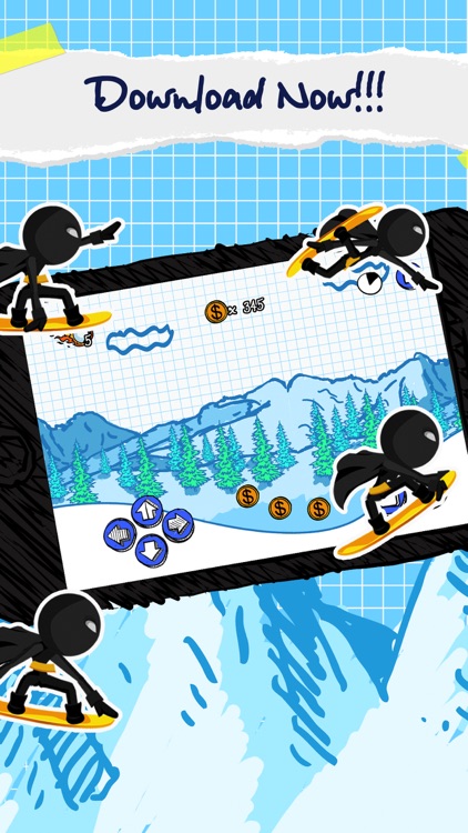 Amazing Stickman Snowboard screenshot-3