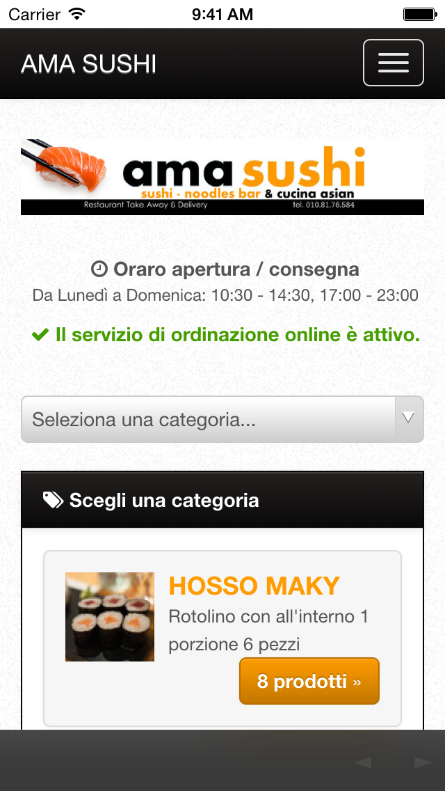 How to cancel & delete Ama Sushi Genova - Ordina online from iphone & ipad 1