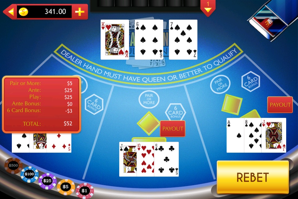 MultiHand - 3 Card Hand screenshot 4