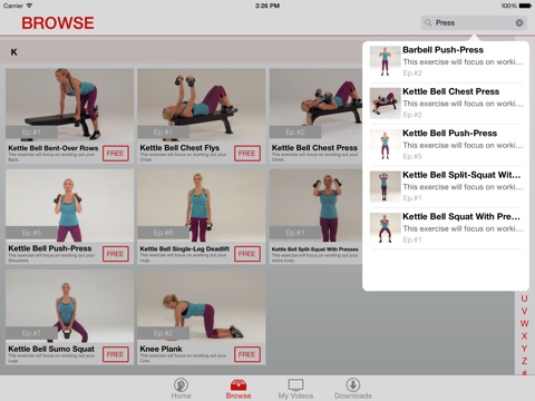 Workout With Jordan Carver for iPad screenshot 4