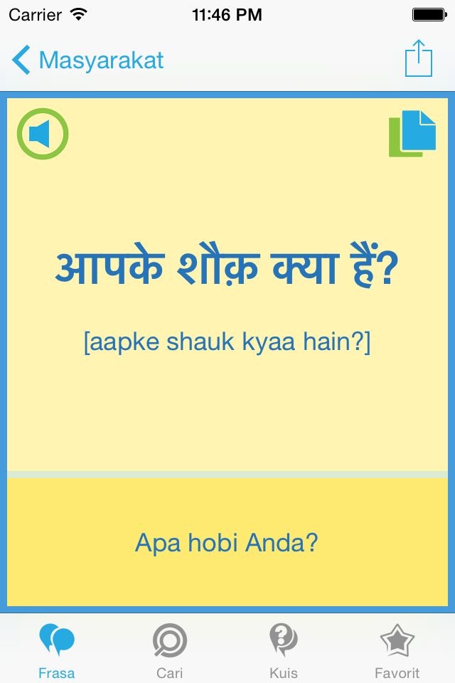 Hindi Phrasebook - Travel in India with ease screenshot 3