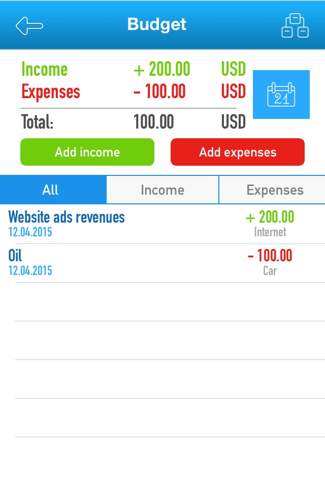 My budget : Personal spendings and revenue manager, currency exchange and notes with reminders screenshot 2