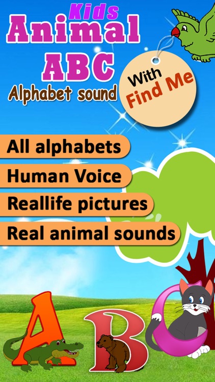 Animal alphabet for kids, Learn Alphabets with animal sounds and pictures for preschoolers and toddlers