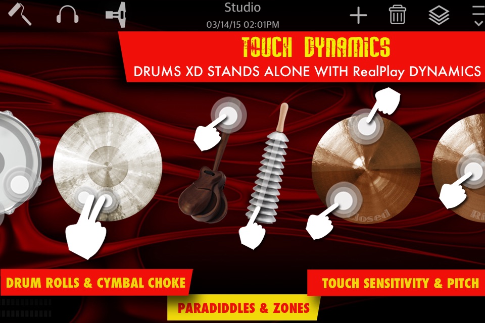 Drums XD FREE - Studio Quality Percussion Custom Built By You! - iPhone Version screenshot 3