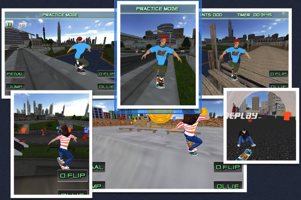 Skateboarding 3D Free Top Skater Action Board Game screenshot 4